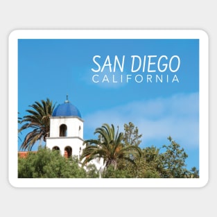 San Diego California Blue Domed Tower Sticker